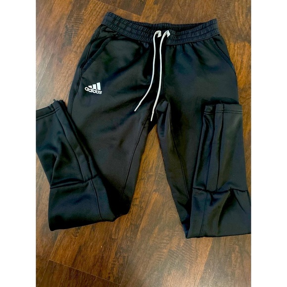 Adidas‎ PrimegreenTraining Pants Slim Fit Track Zippered Ankle Black Women's - Picture 2 of 10